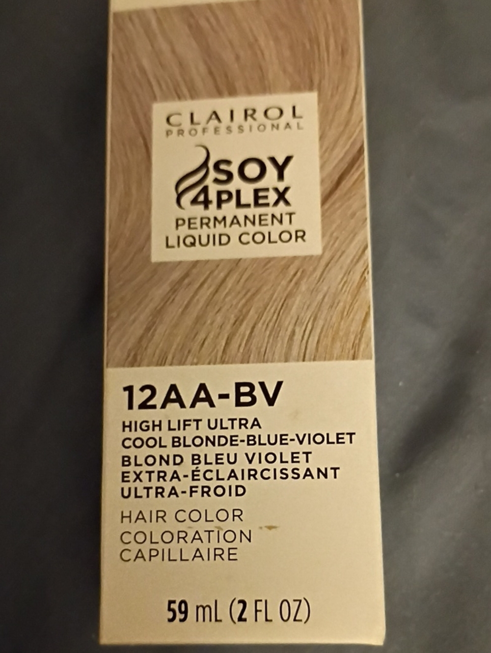 Professional Soy4Plex 12AA-BV Cool Blonde Hair Color Hi Lift
